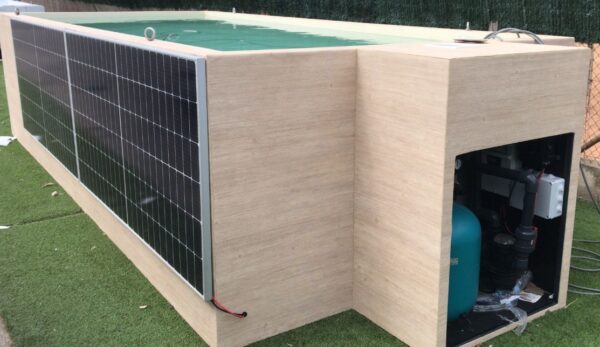 Piscina Elevada SOLPOOL 5,9m x 2,4m x 1,32m con PANELES SOLARES incorporados (33SO/25 TA)