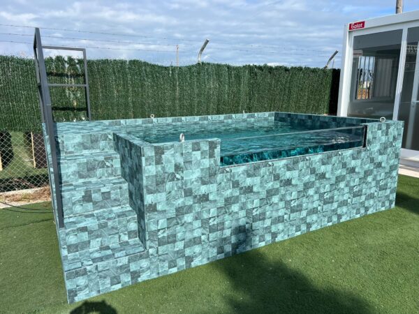 Piscina de patio MIAMI 3,90 x 2,40x1,12  con lámina PREMIUM (42SL/25 TA)
