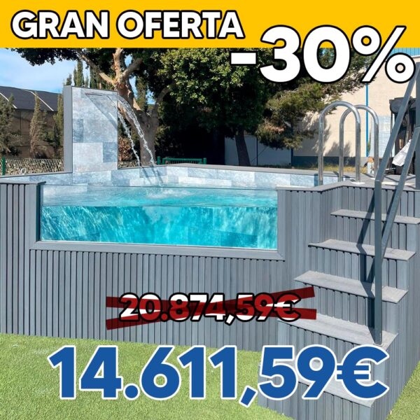 Piscina Elevada de patio COMPACTA 3'40 x 3m (74PPCO TA)