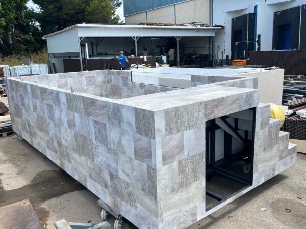 Piscina de patio MIAMI 4,90 x 2,40x1,12 m (39SL TA) Escalera Izquierda